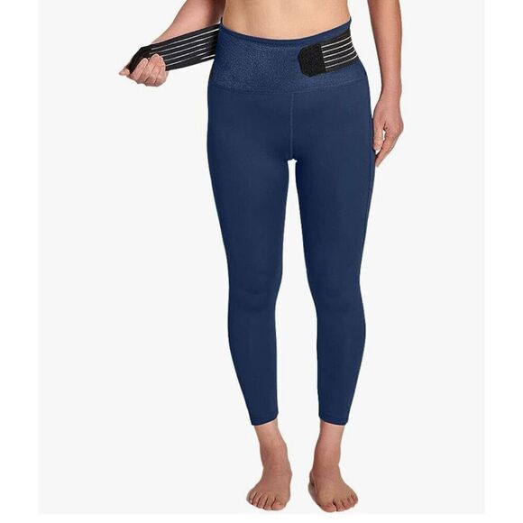 Tommie Copper Women’s XL Compression Capri Leggings Navy Lower Back Support - Picture 2 of 10